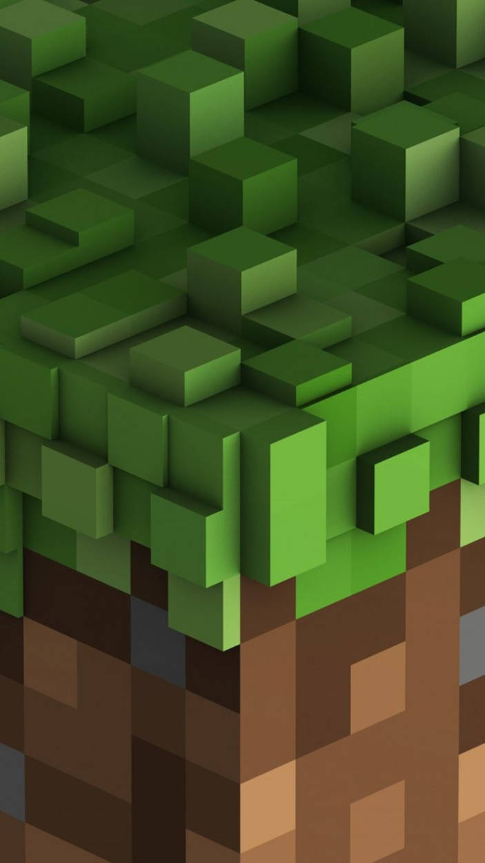 Grass Game Logo Minecraft Iphone Background