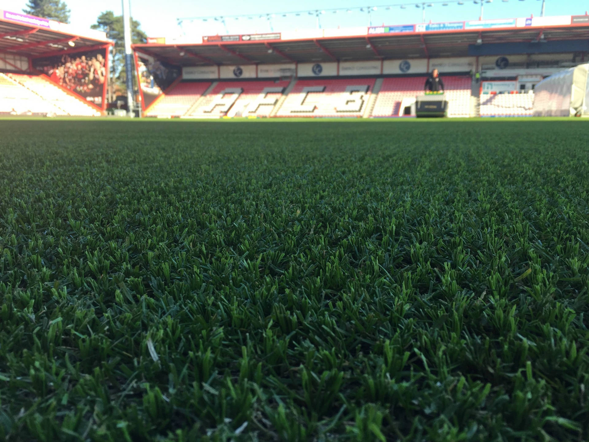 Grass Inside The Afc Bournemouth Stadium Background