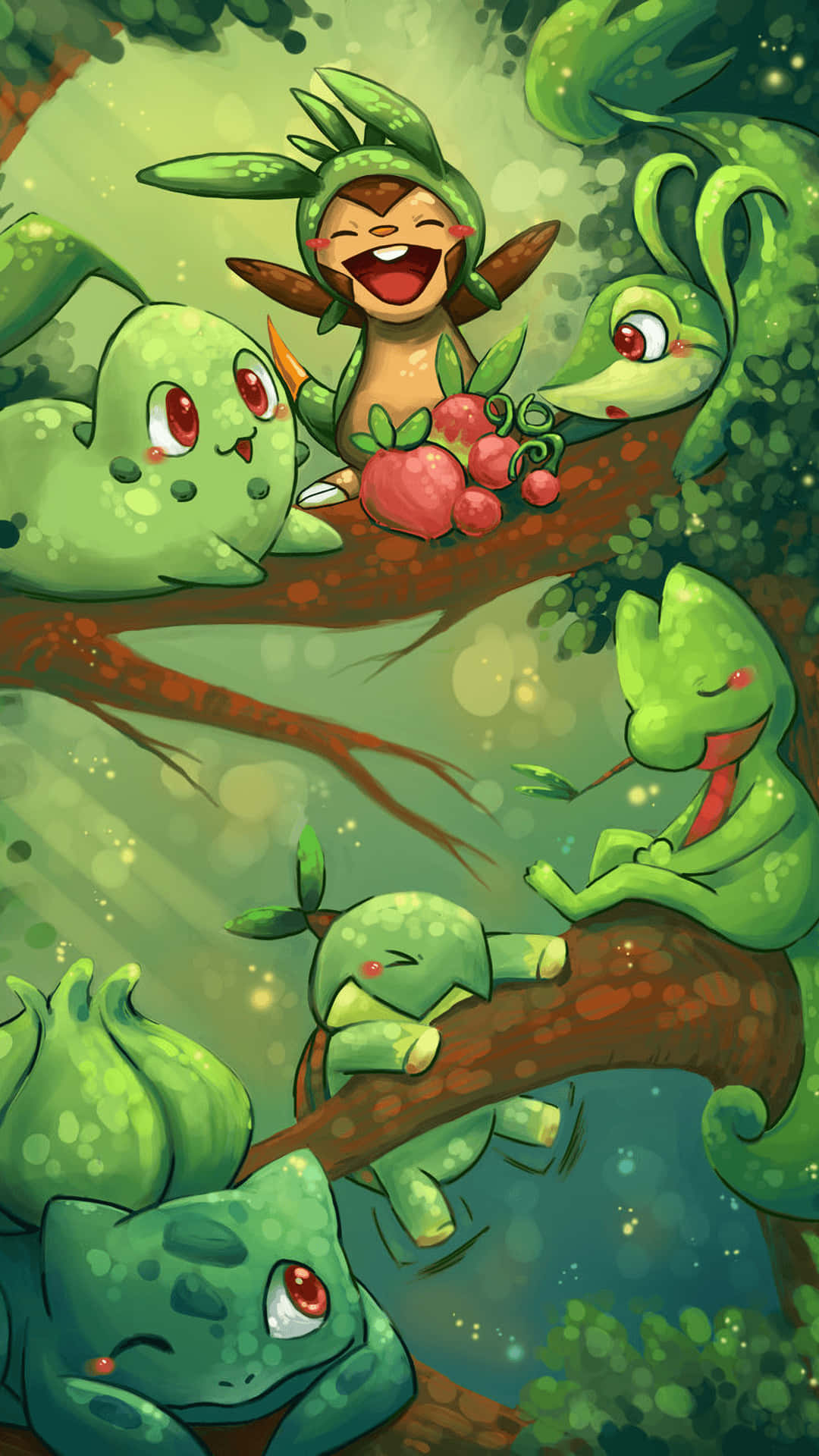 Grass Type Pokemon Chespin Background