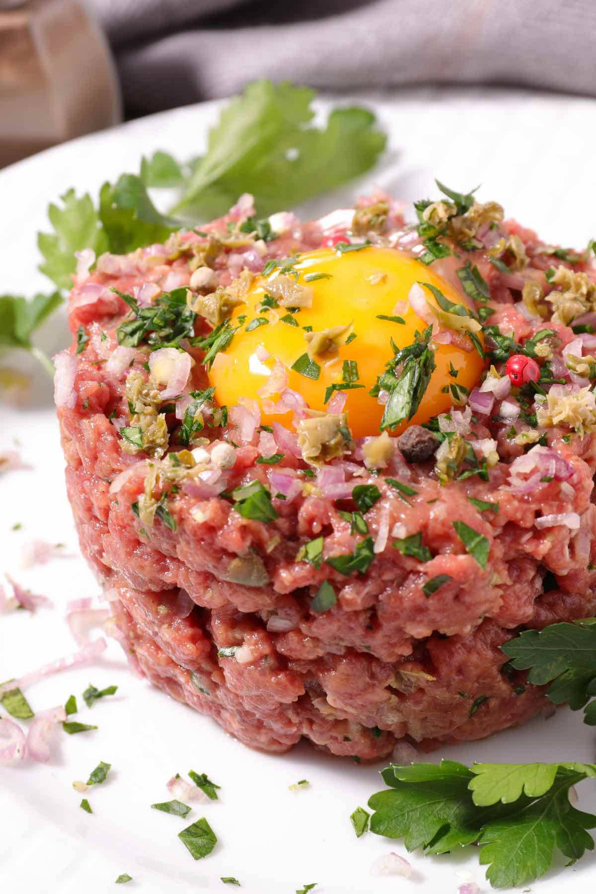 Grassfed Beef Steak Tartare Background