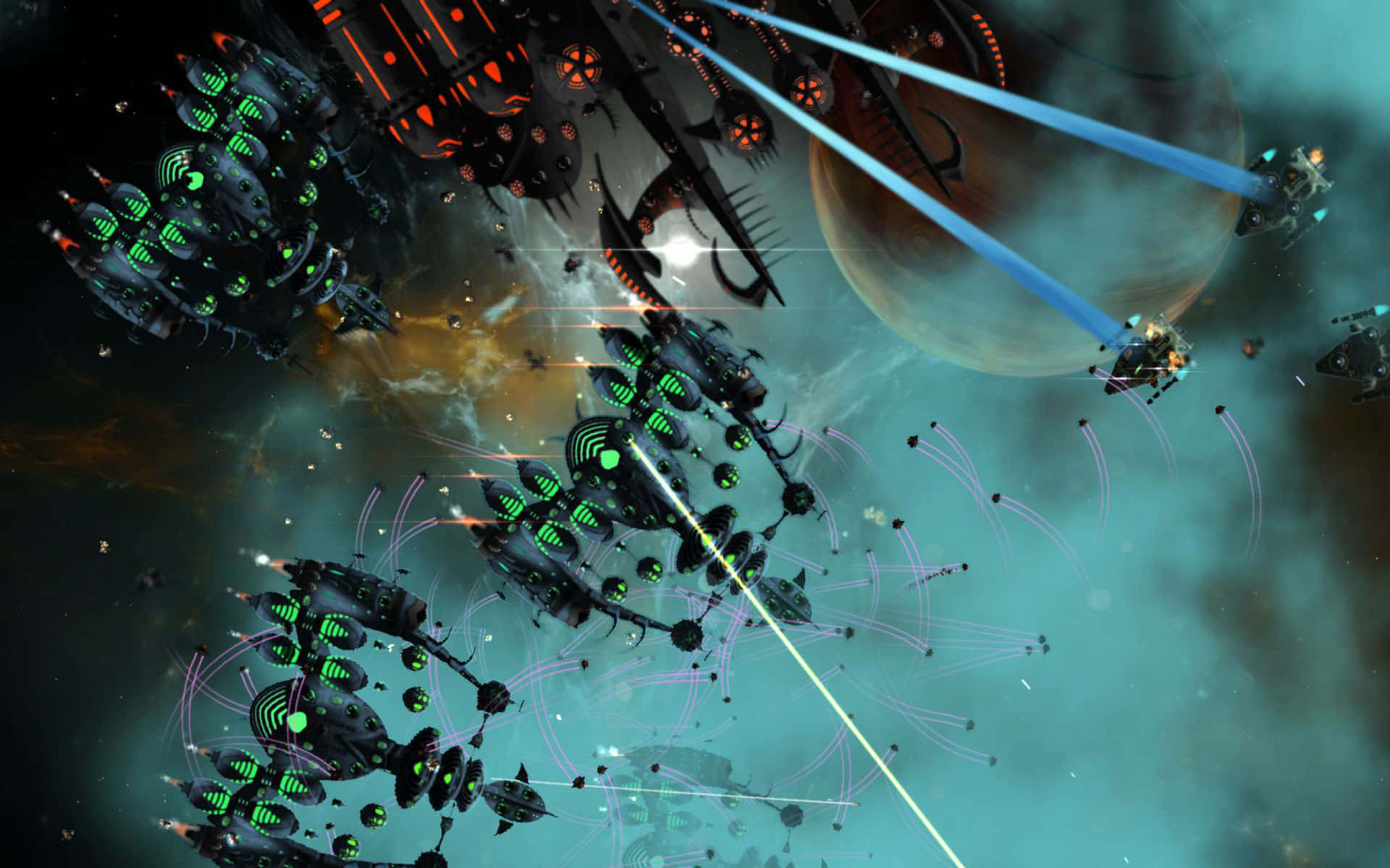 Gratuitous Green Ship Attack Background