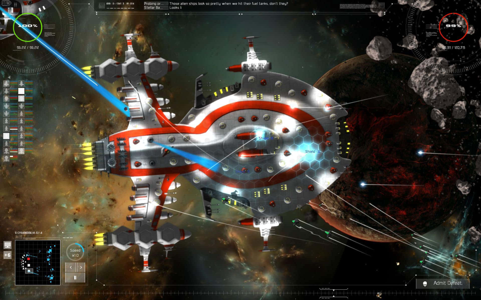 Gratuitous Red Battleship Background