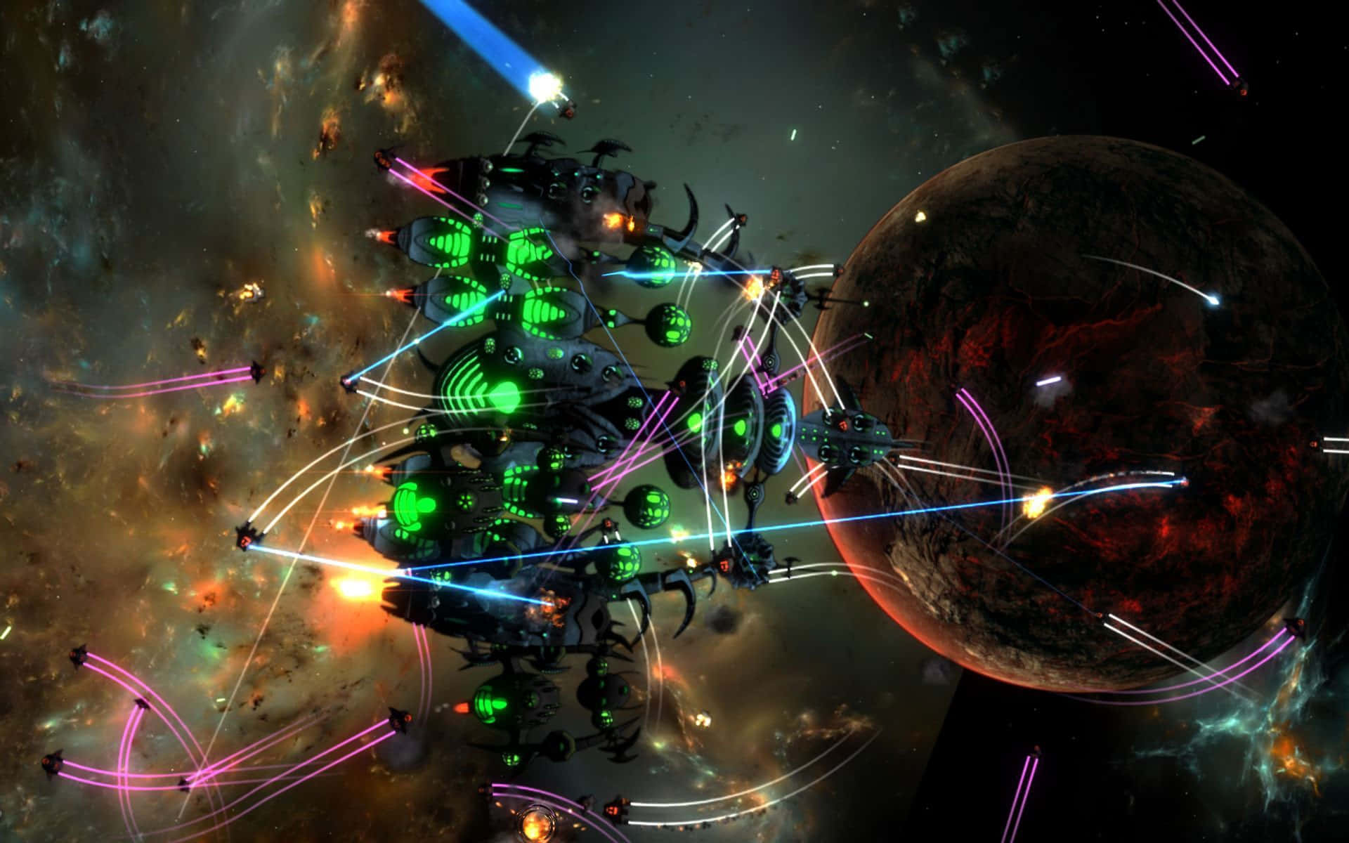 Gratuitous Super Ship Attack Background