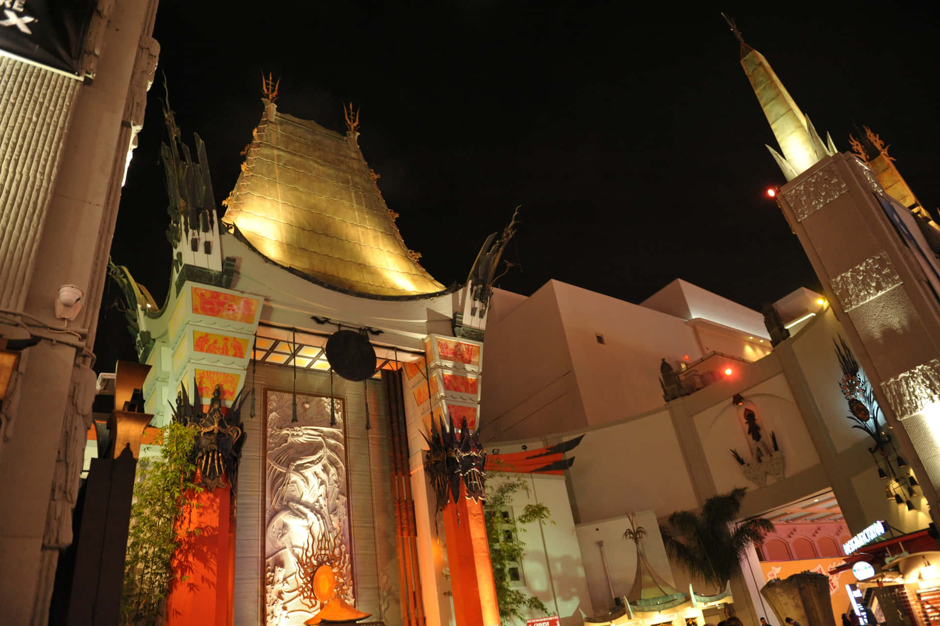 Graumans Chinese Theatre At Night Background