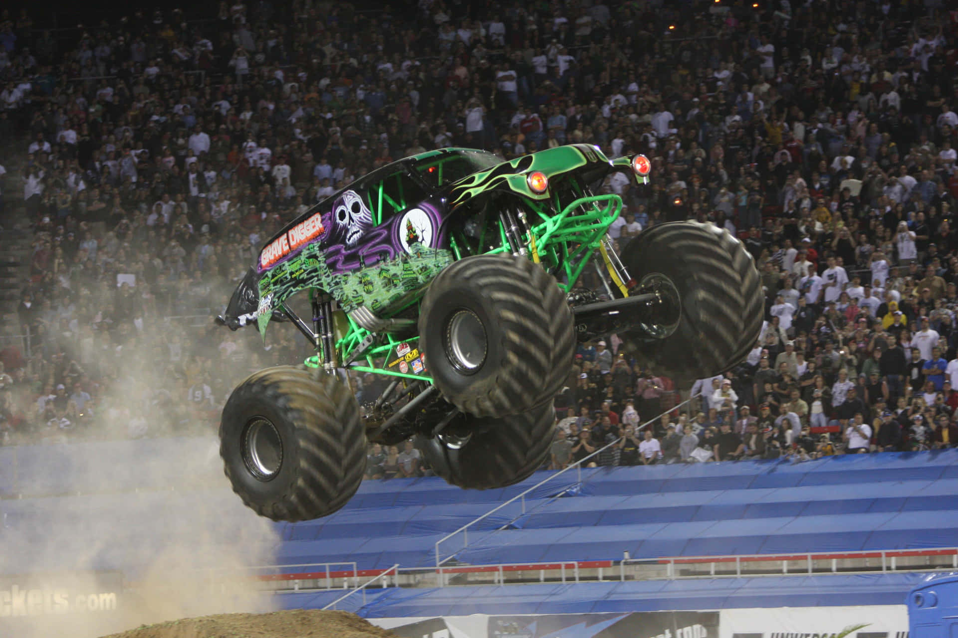 Grave Digger Monster Truck With Onlookers