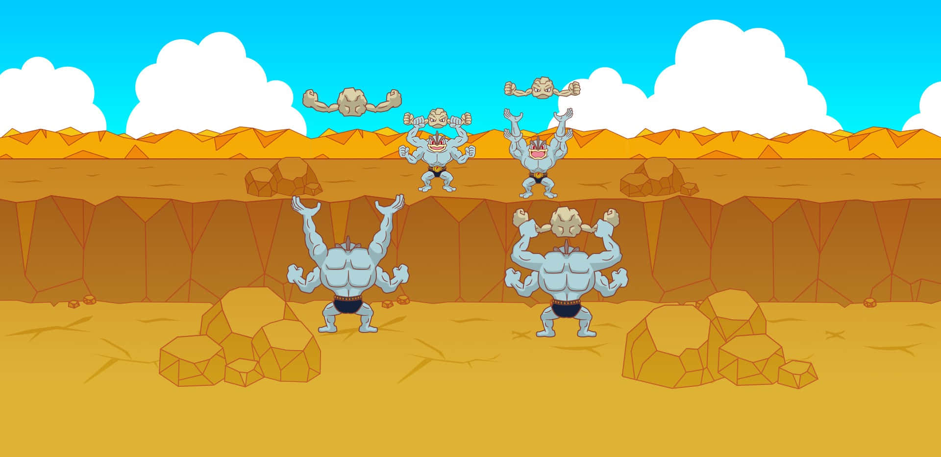 Graveler In A Dessert Background