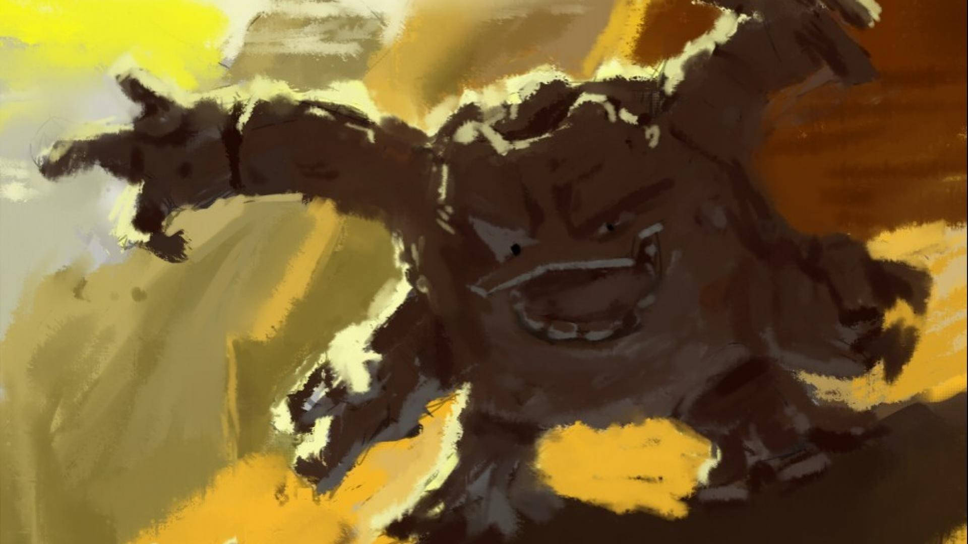 Graveler Or Evolved Geodude Pokemon Background