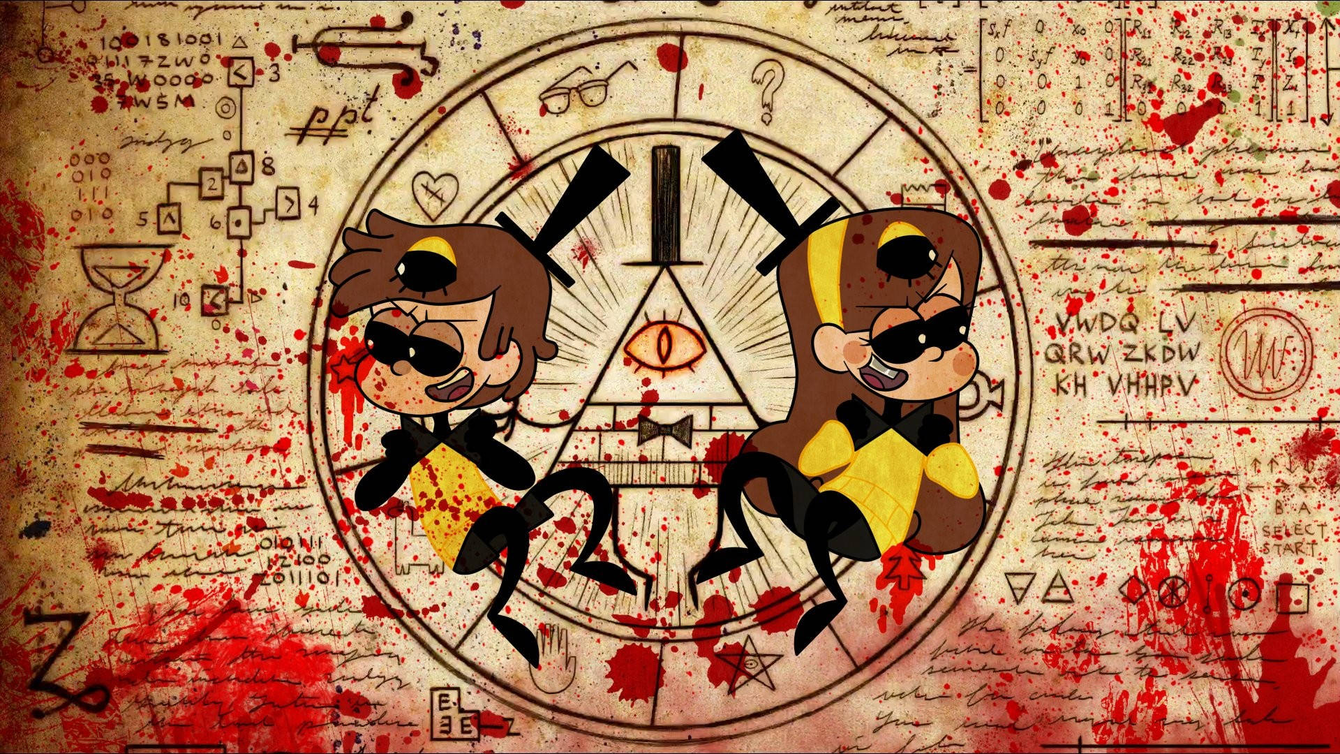Gravity Falls Cipher Twins Background