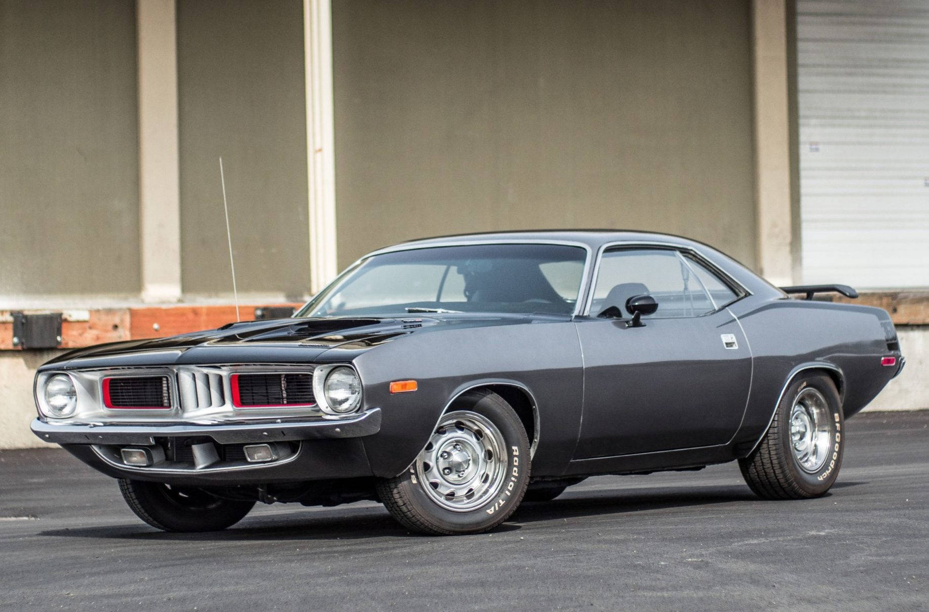Gray 1970 Plymouth Barracuda Background