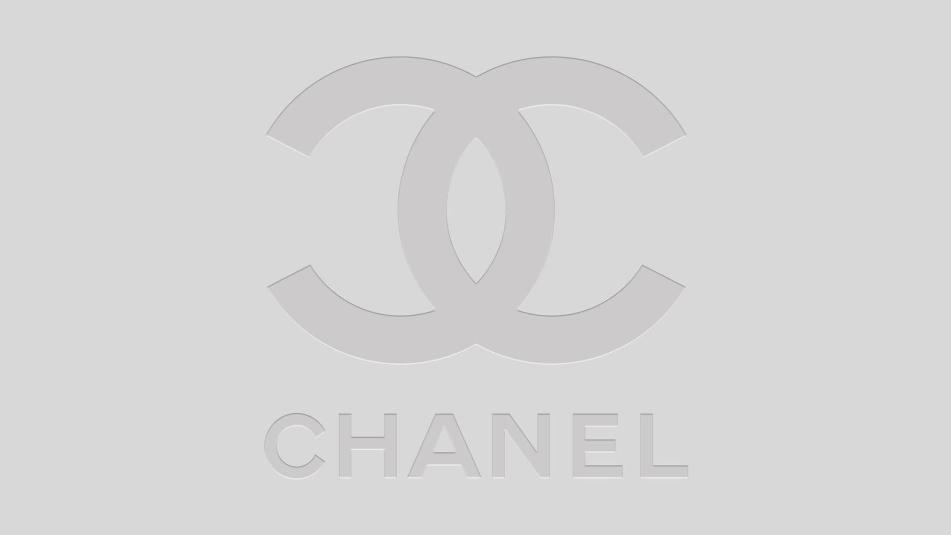 Gray Aesthetic Chanel Logo Background
