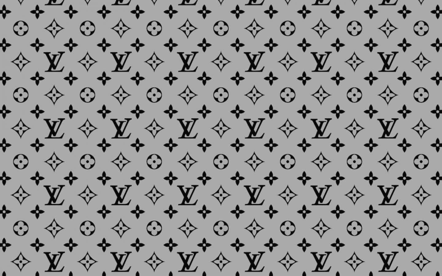 Gray And Black Louis Vuitton Print