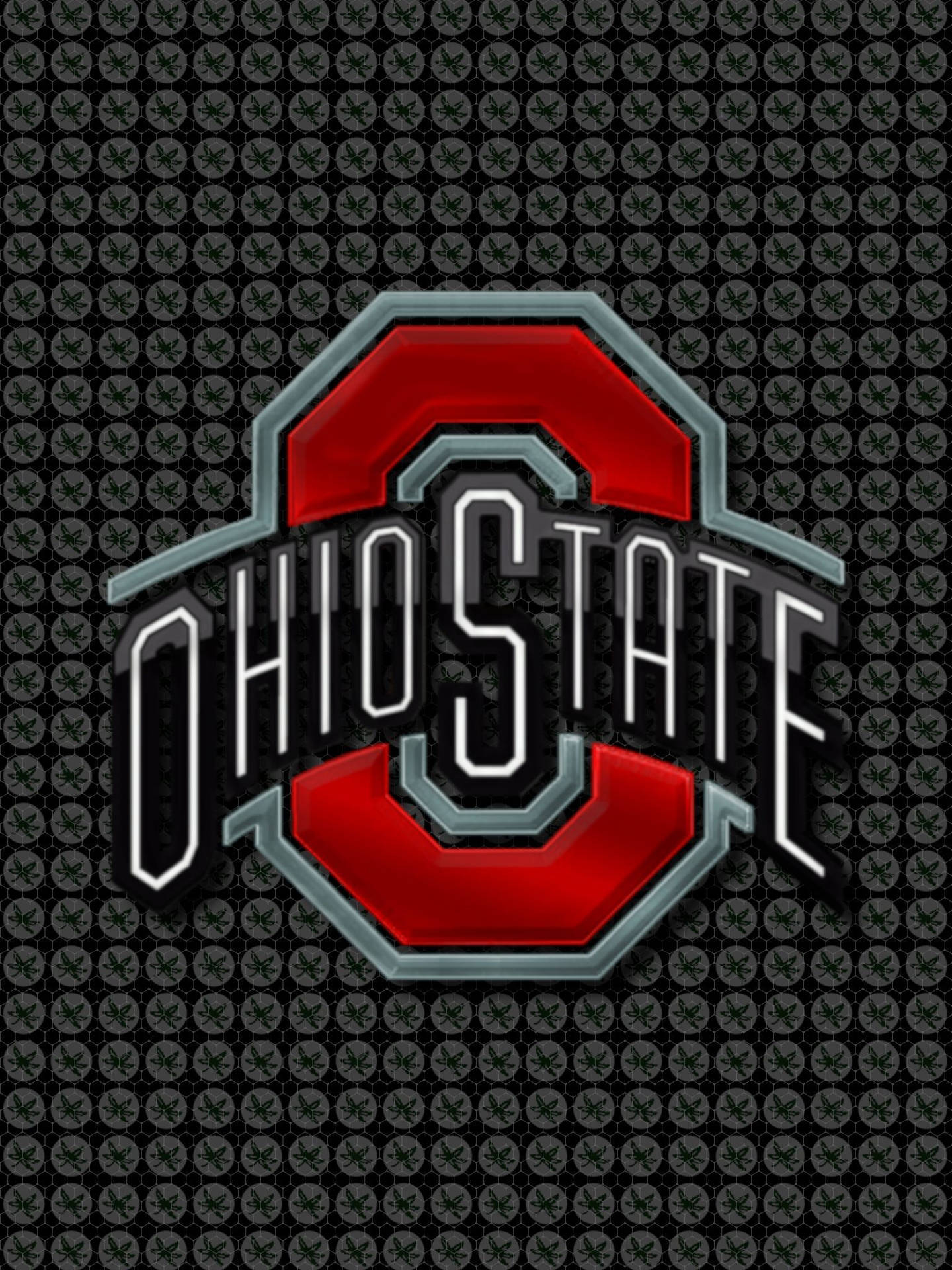 Gray And Red Ohio State Logo Background