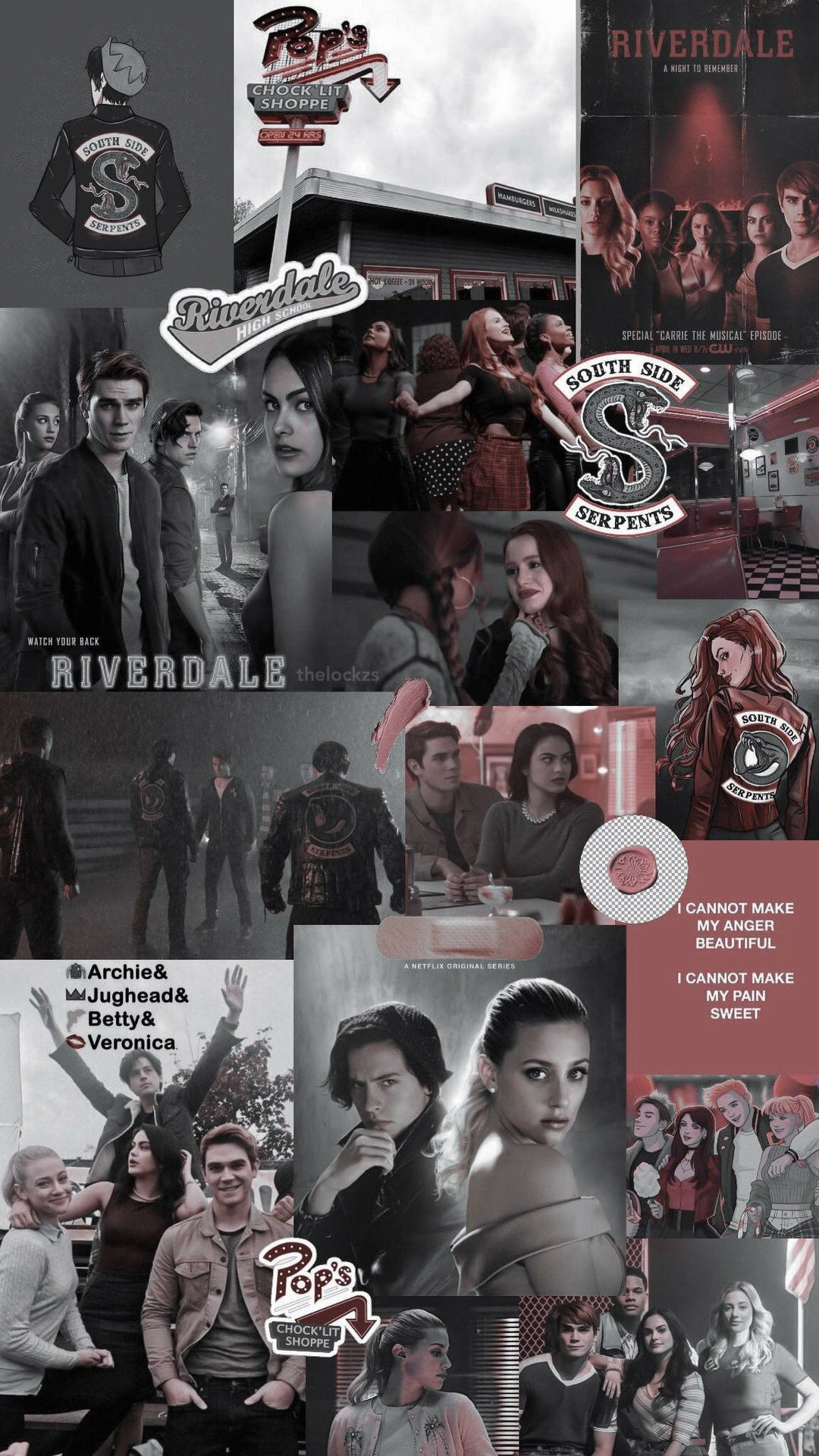Gray And Red Riverdale Collage