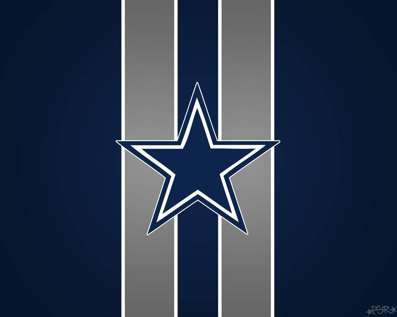 Gray And White Stripe Dallas Cowboys Logo Background