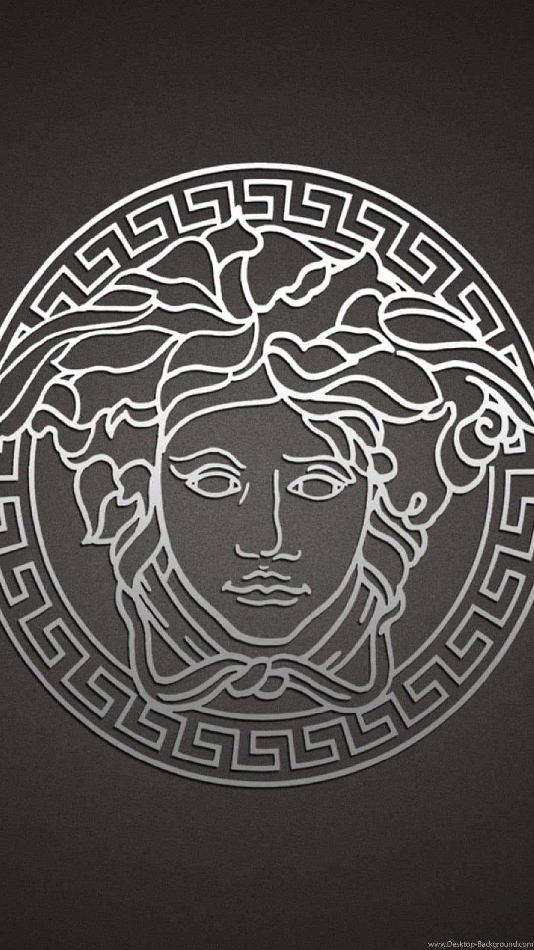 Gray And White Versace Iphone Background