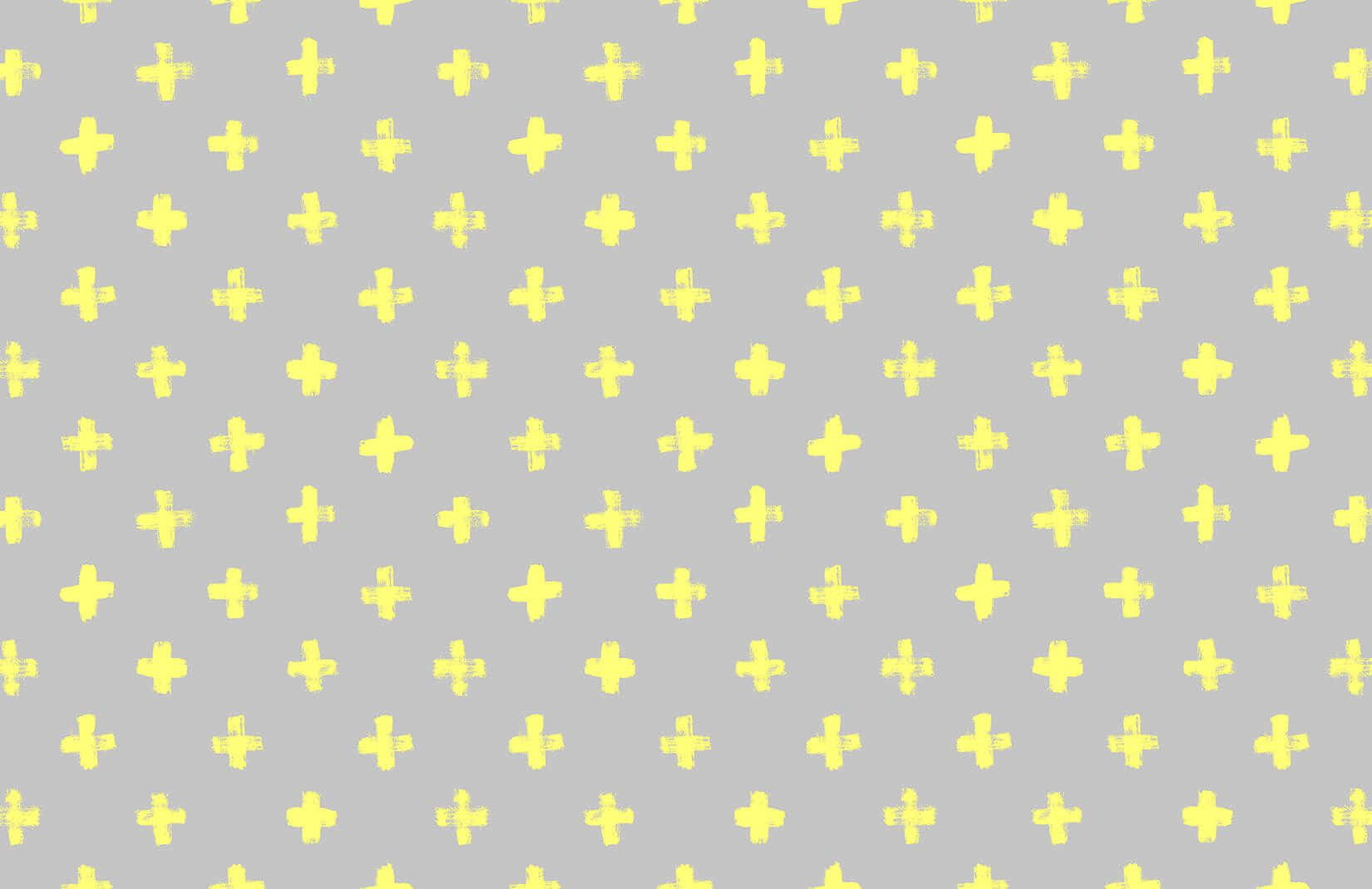 Gray And Yellow Cross Background