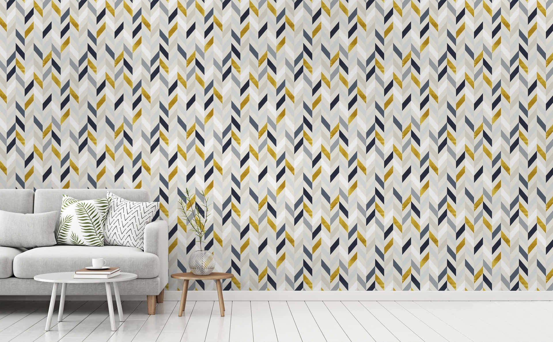 Gray And Yellow Geometric Globe Background