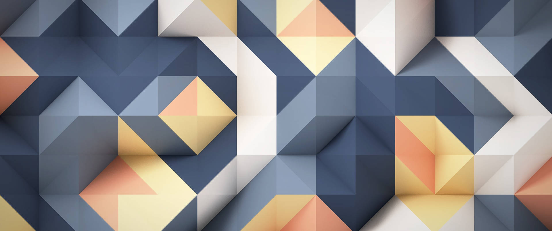 Gray And Yellow Platonic Solids Abstract Background