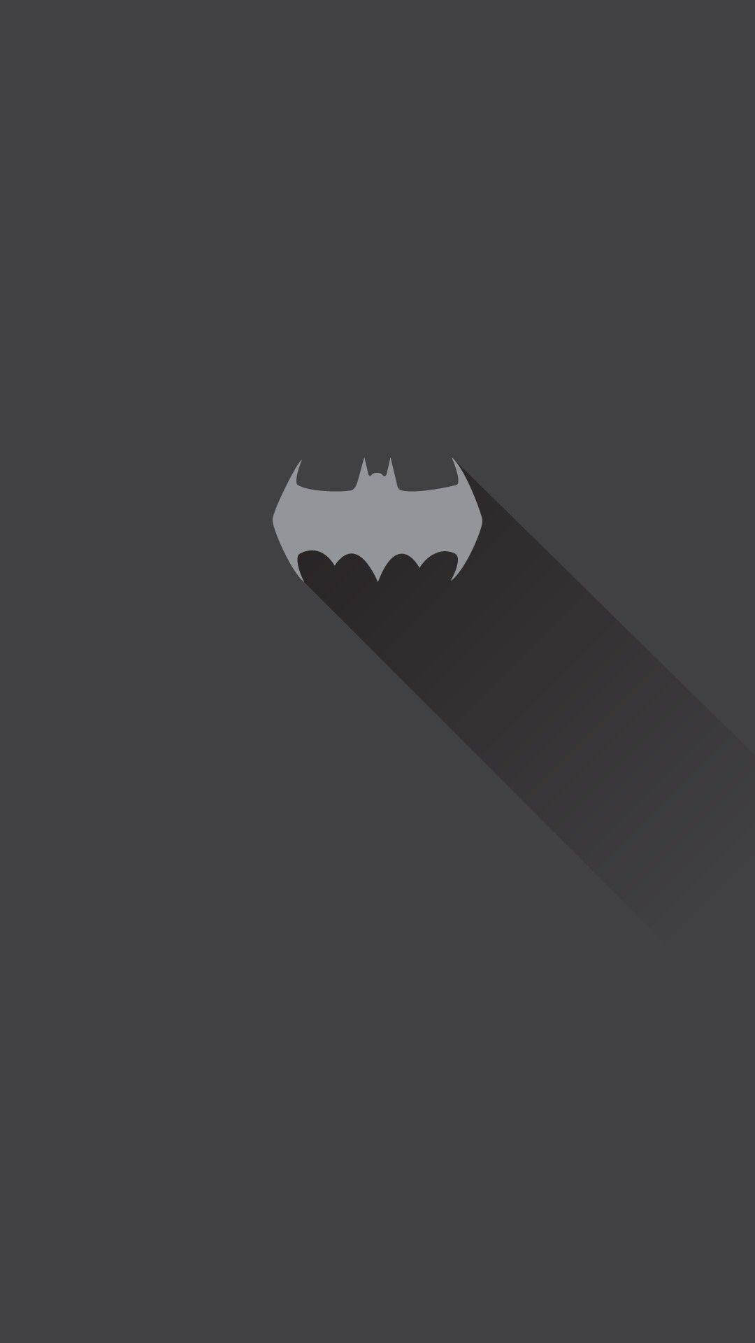 Gray Batman Logo Minimalist Android Background