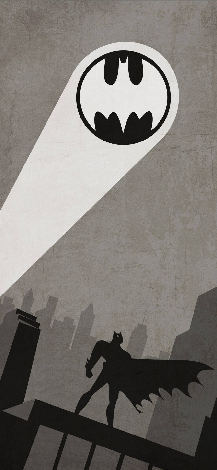 Gray Batman Spotlight Animated Mobile