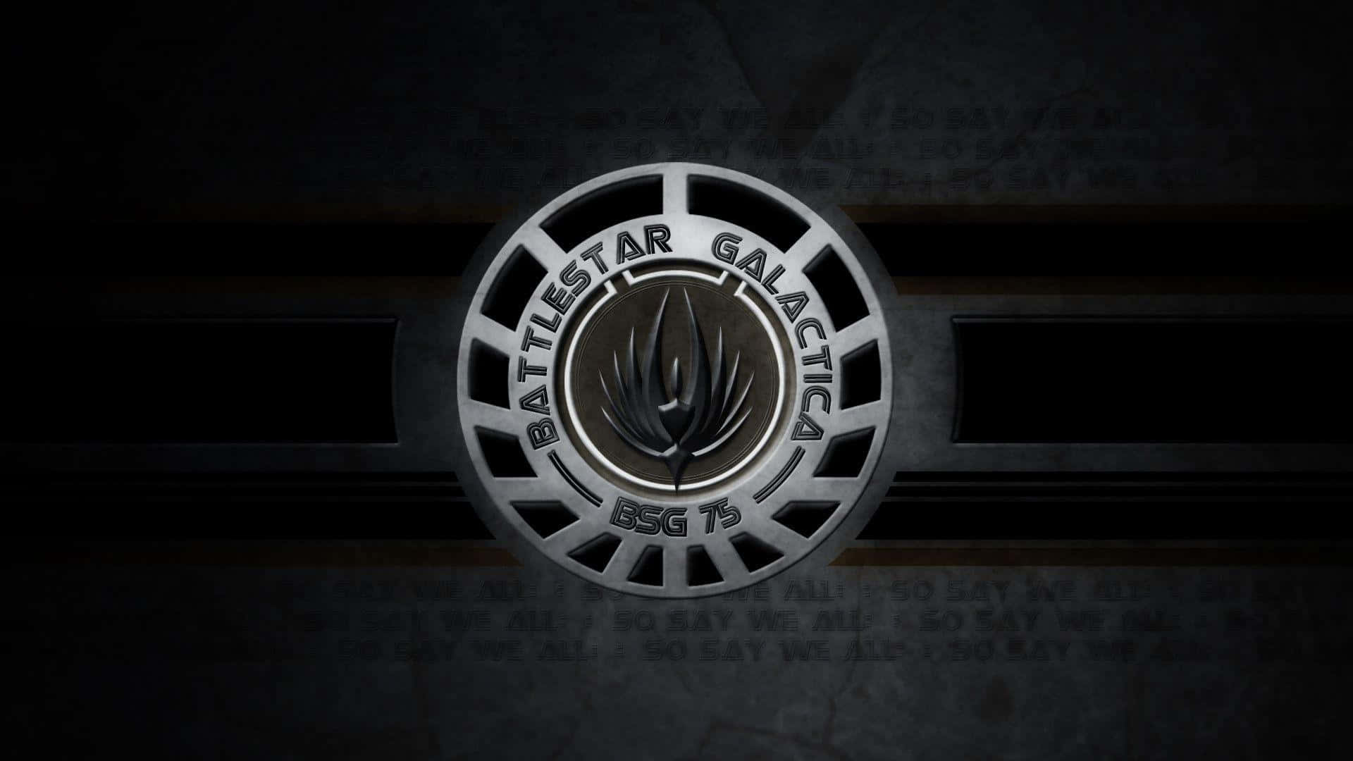 Gray Battlestar Galactica Logo Background