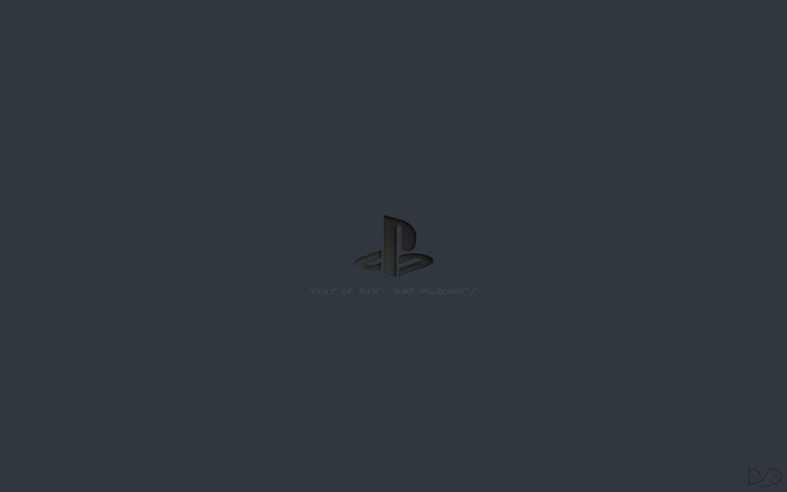 Gray Black Playstation Logo Background