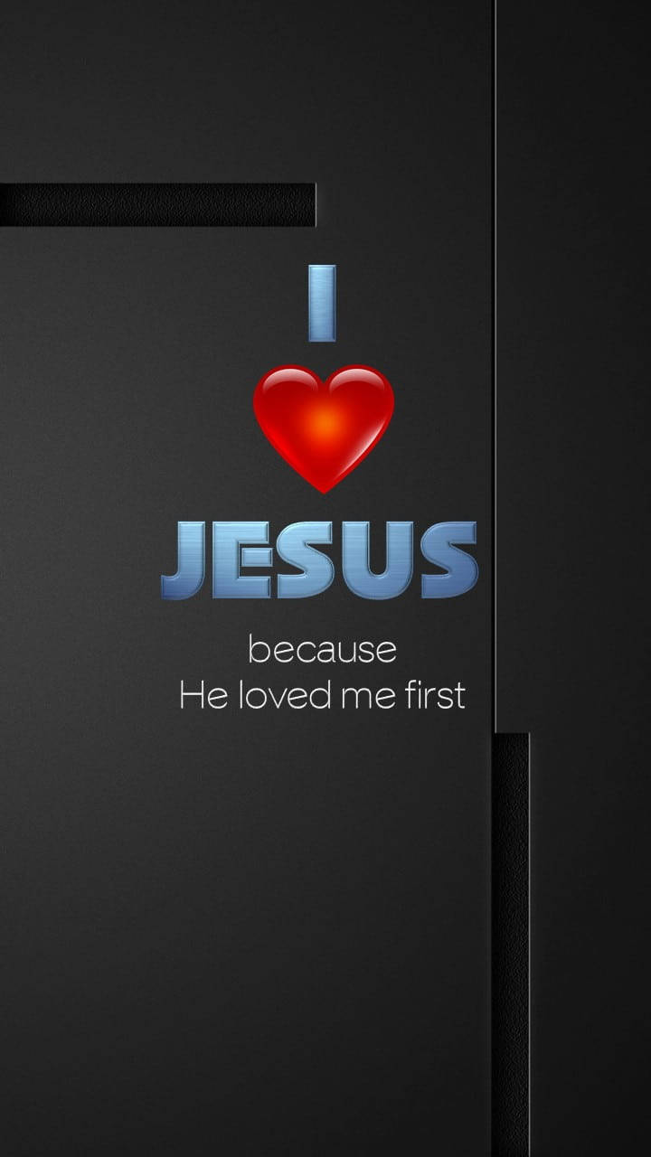 Gray I Love Jesus Iphone Background