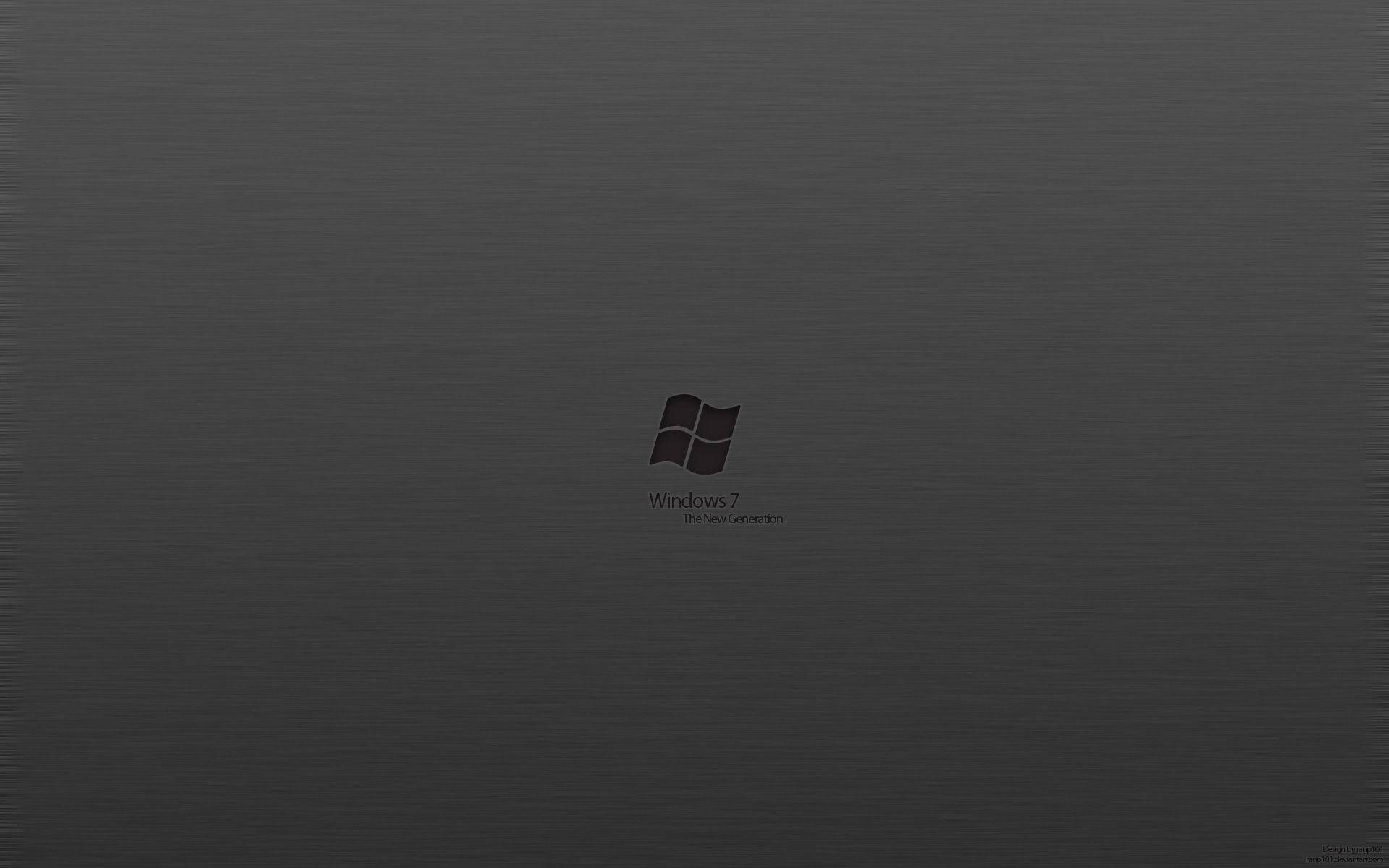 Gray Minimalist Dark Windows 7