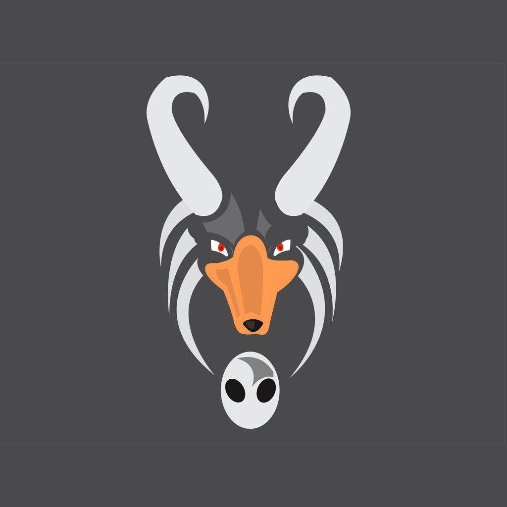 Gray Minimalist Houndoom