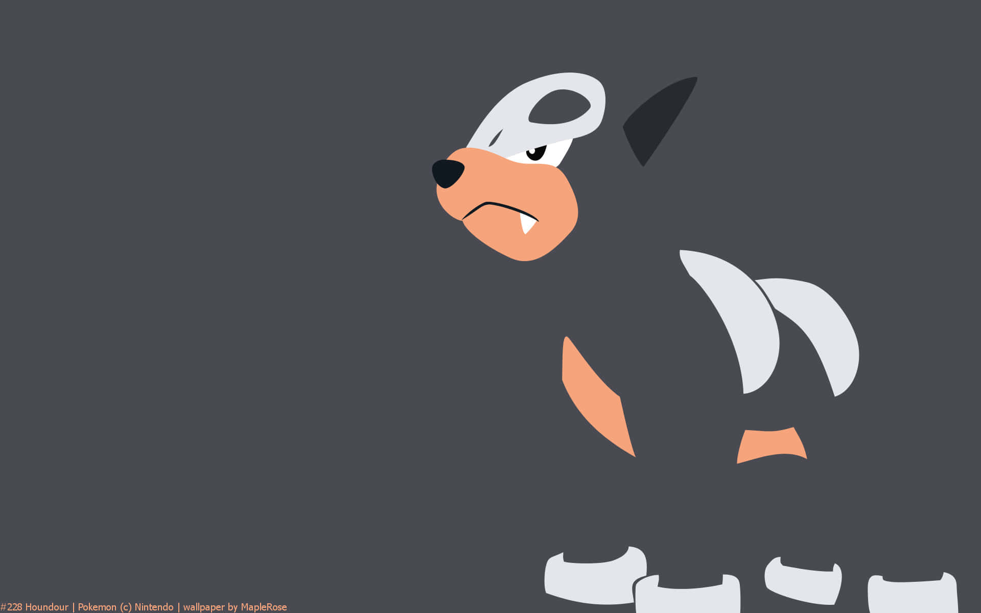 Gray Minimalist Houndour Background