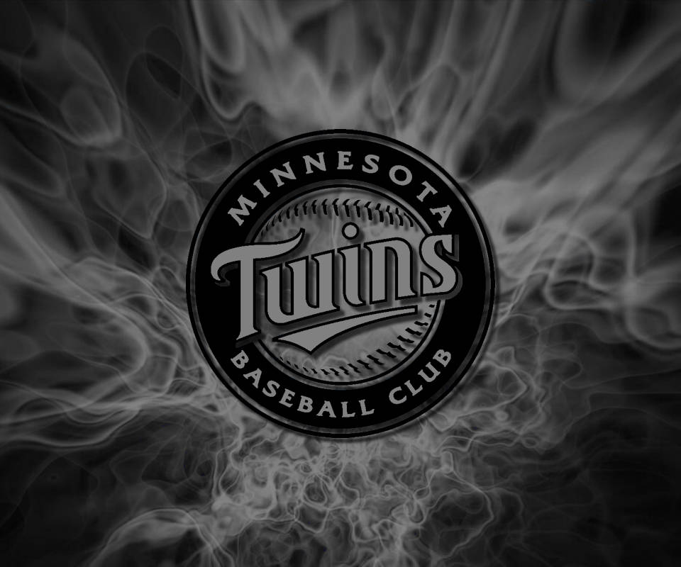 Gray Minnesota Twins Logo Background