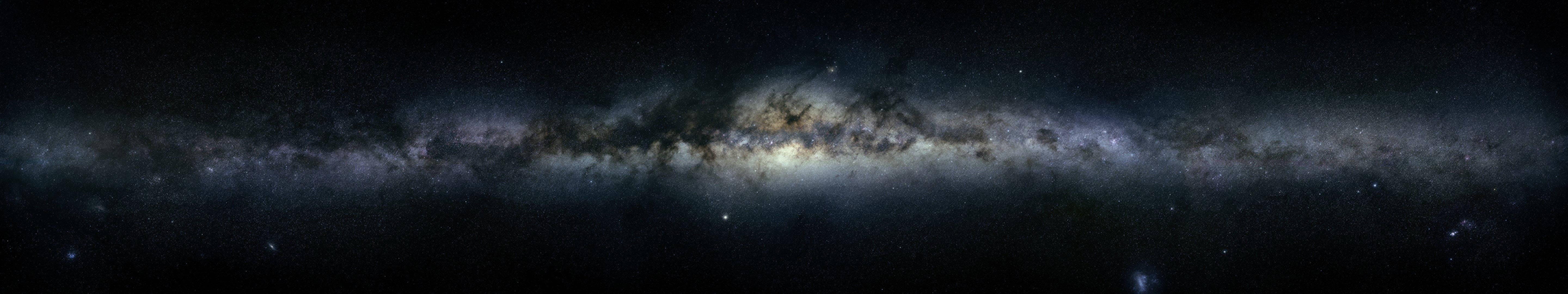 Gray Nebula Triple Monitor Background