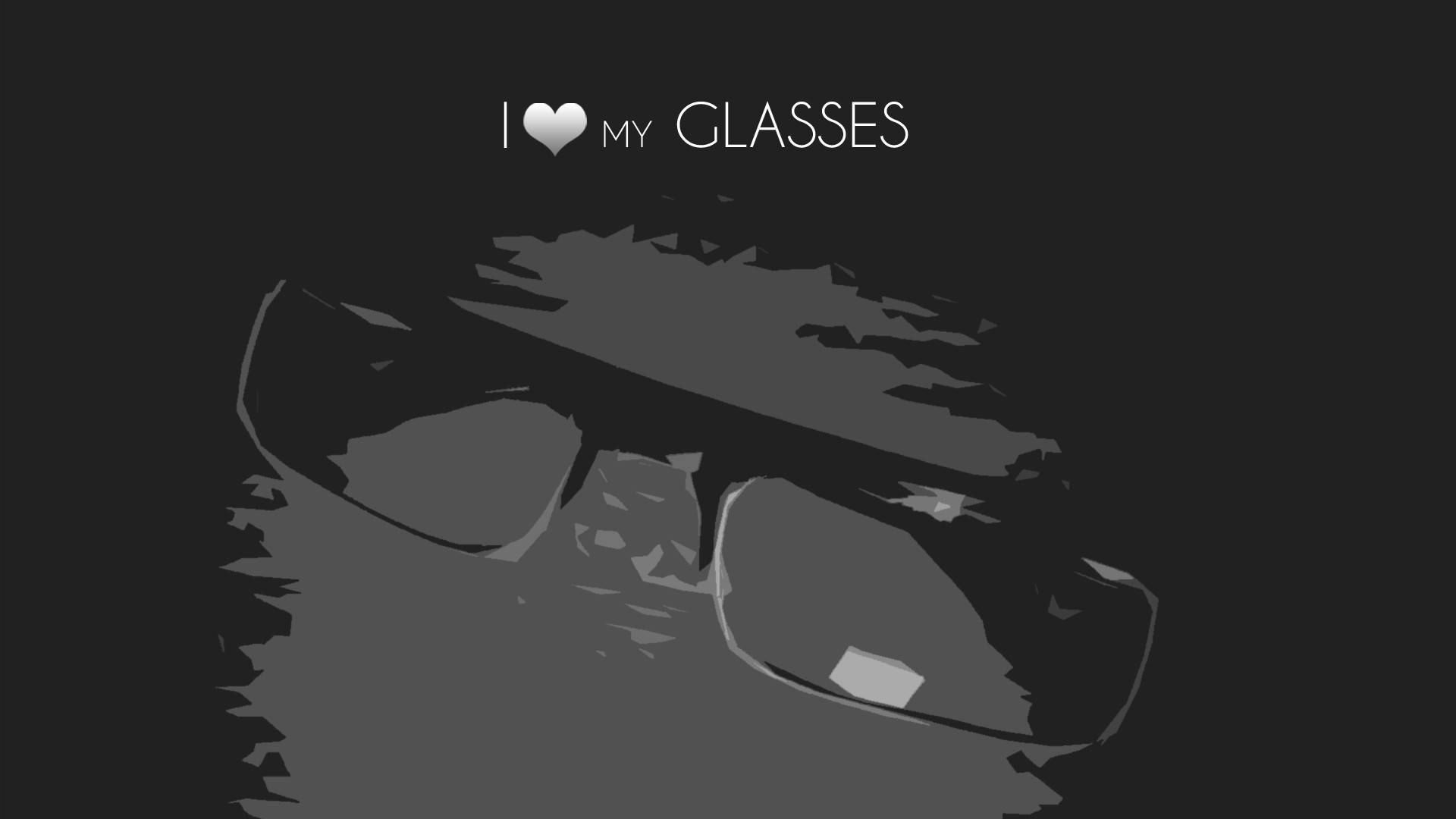 Gray Nerd Glasses Background