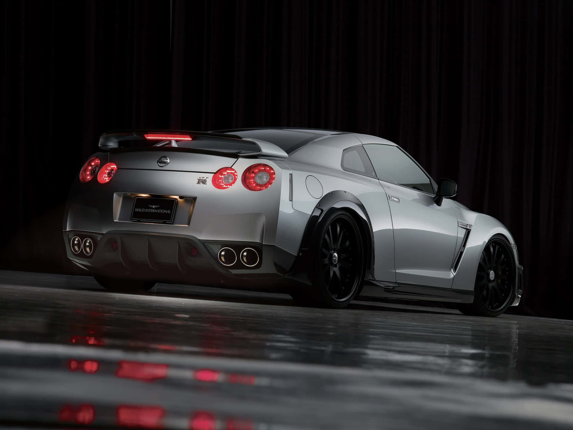 Gray Nissan R35 Gtr Sports Car Background