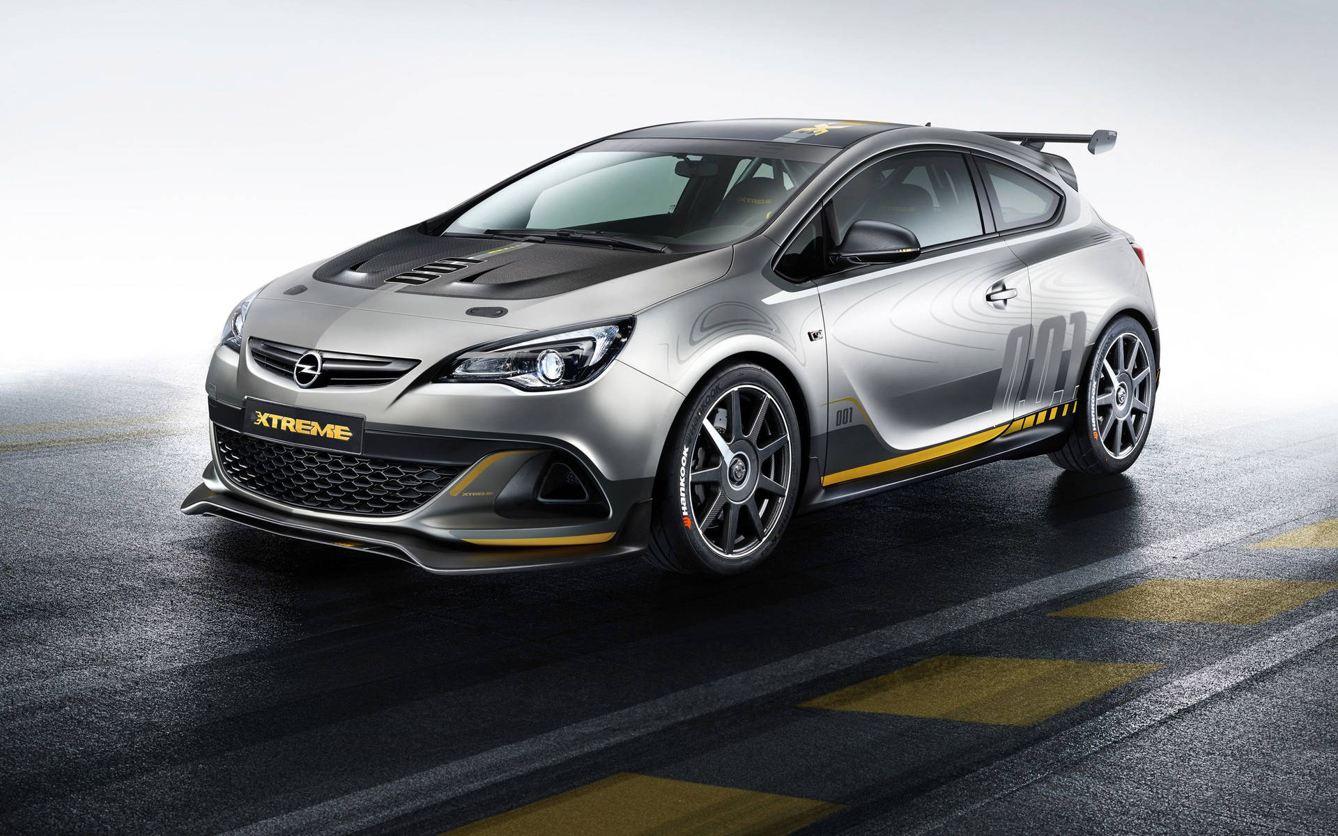 Gray Opel Astra Opc Extreme Background