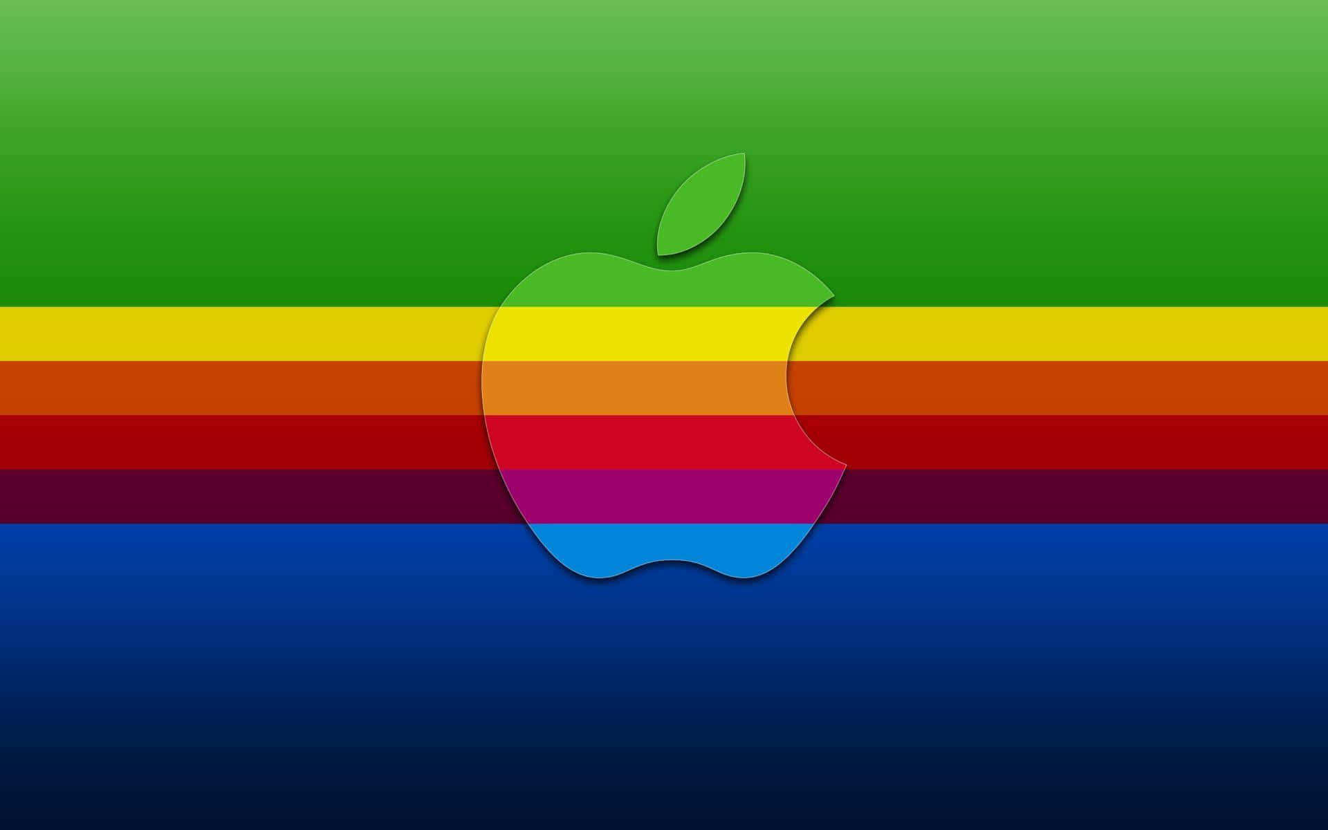 Gray Retro Apple Logo Background