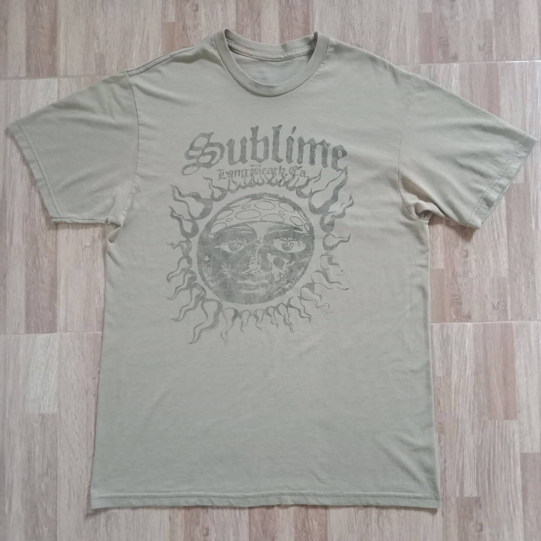 Gray Shirt With Sublime Logo Background