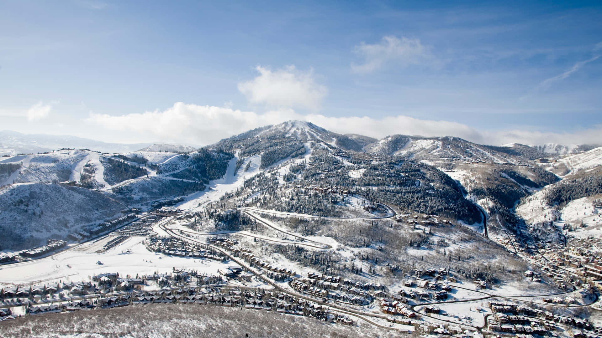 Gray Ski Mountain Background