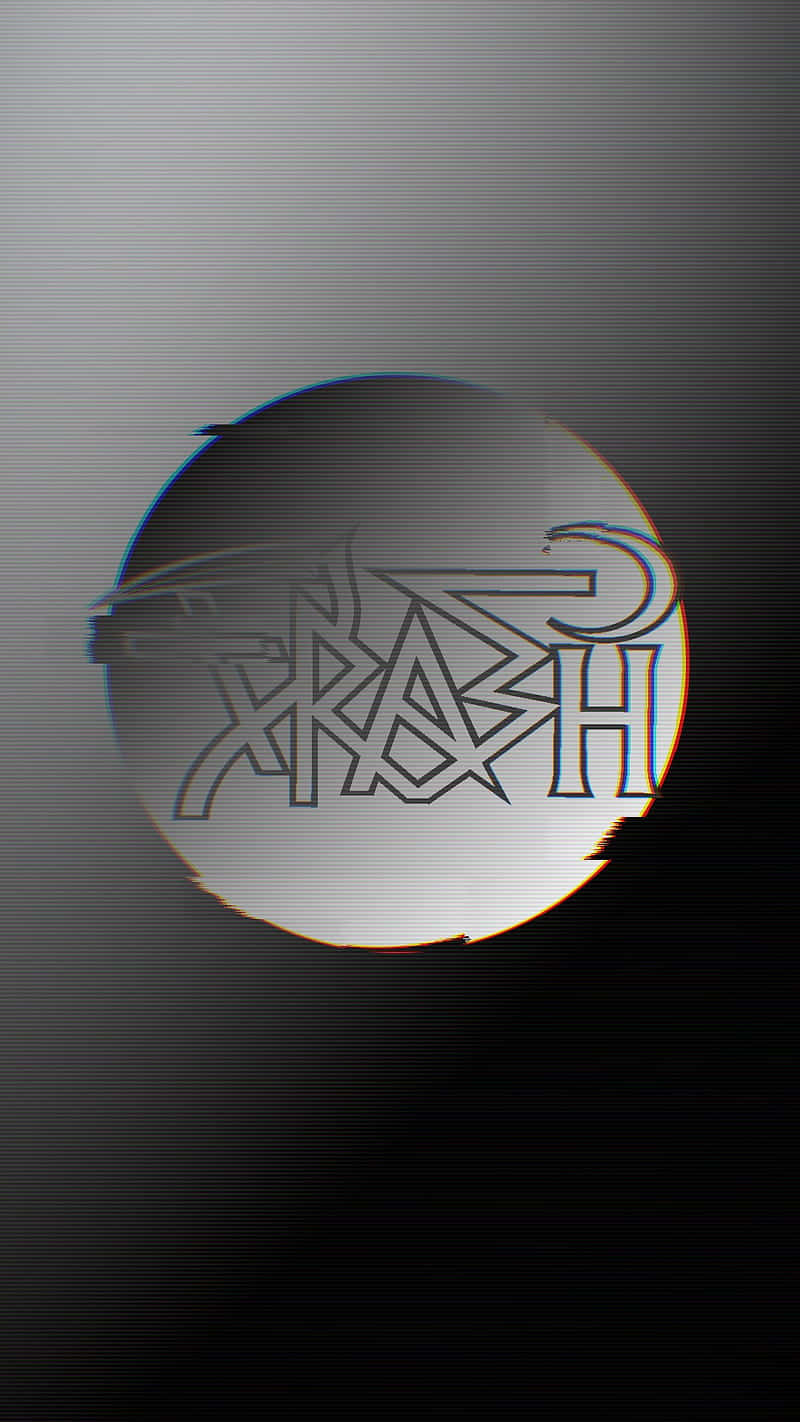 Gray Trash Gang Logo With Static Background