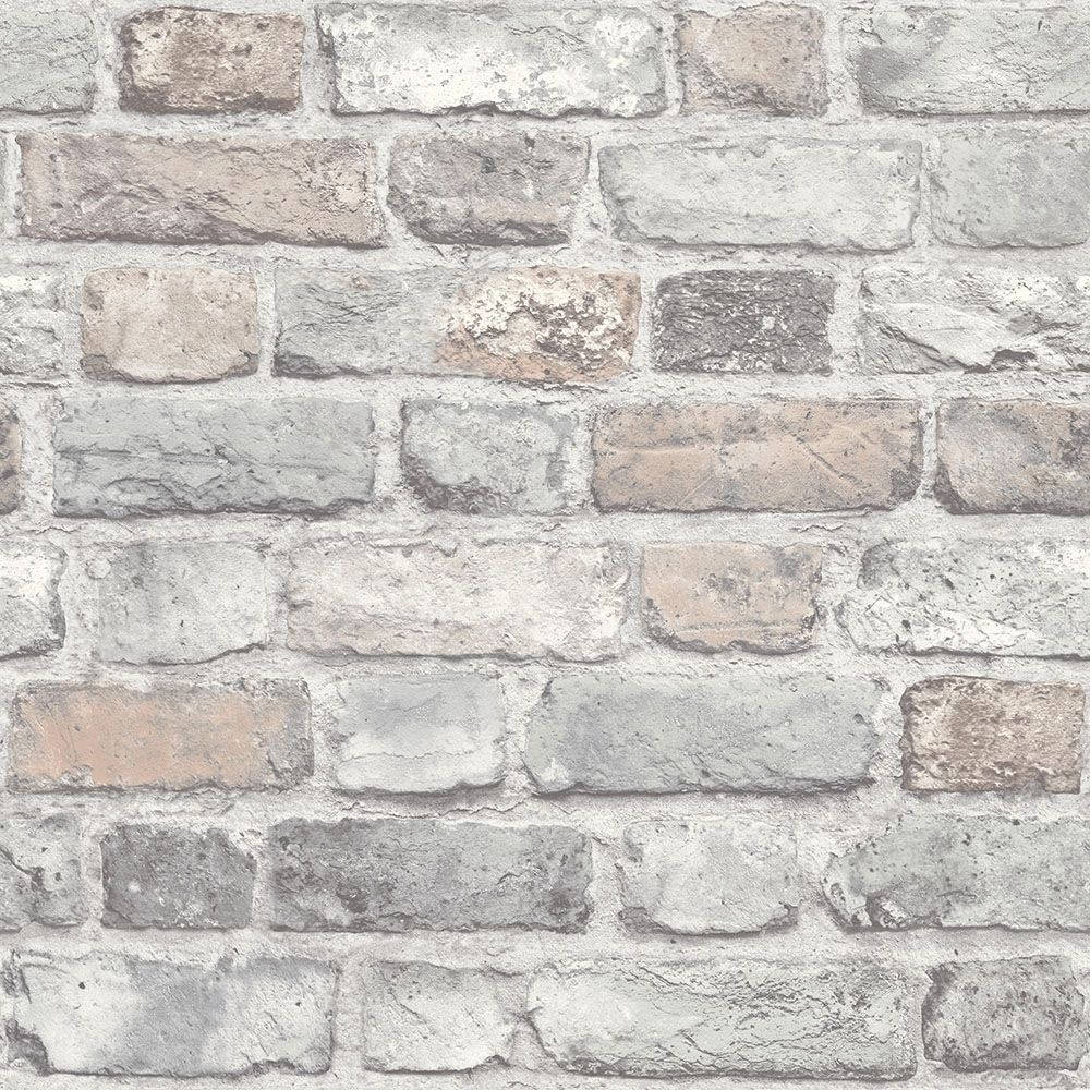 Gray Washed White Brick Battered Look Background