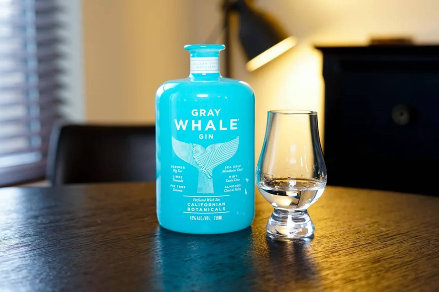 Gray Whale Gin Glass Background