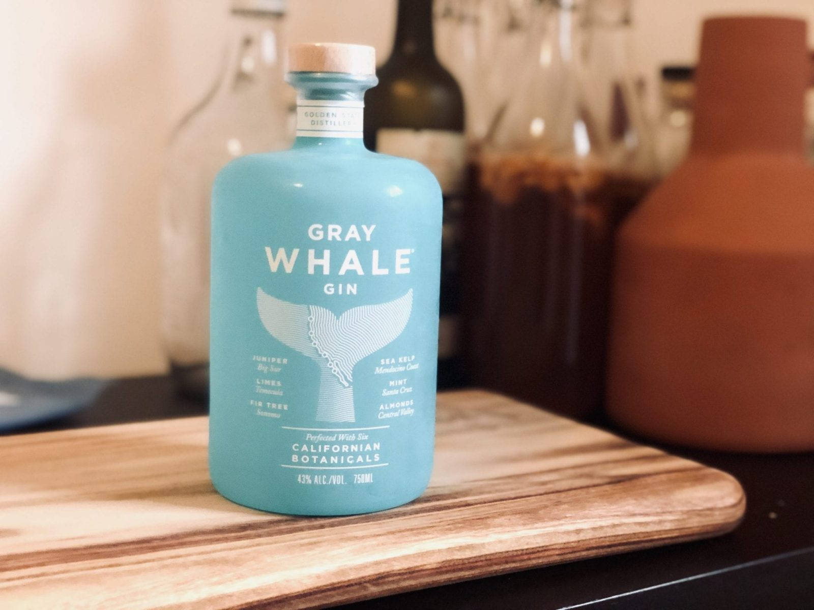 Gray Whale Gin In Table Background