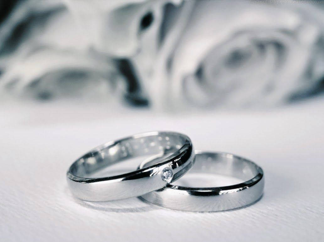 Grayish Black Wedding Rings Background