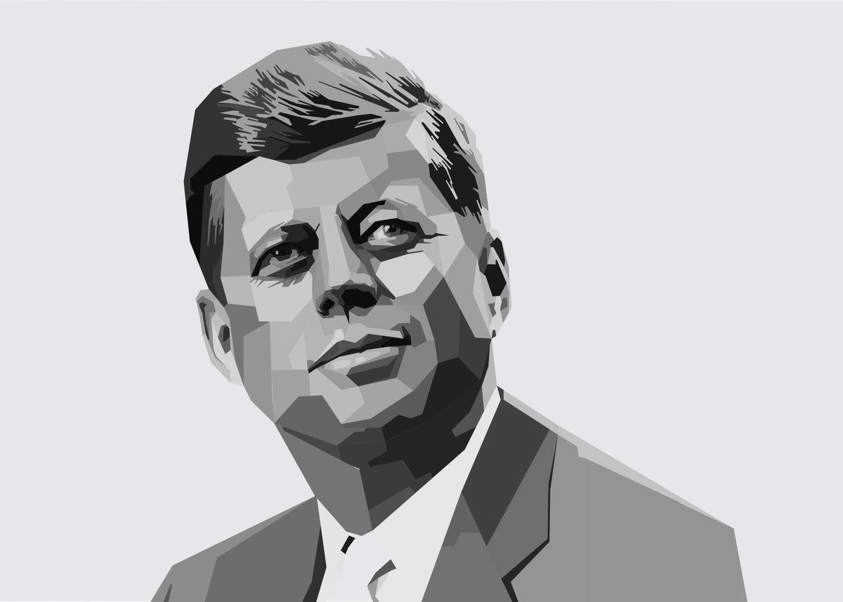Grayscale Art John F. Kennedy Background