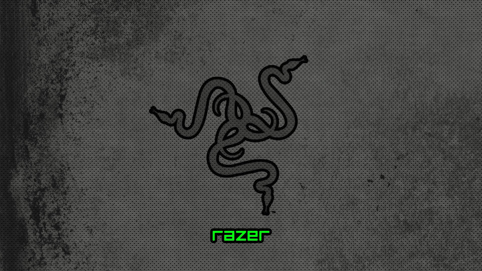 Grayscale Dotted Razer Pc Logo Background