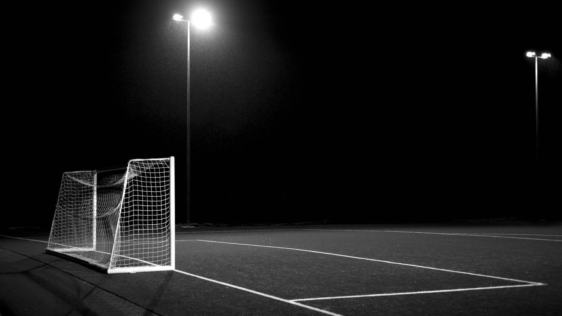Grayscale Hd Football Net Goal Background