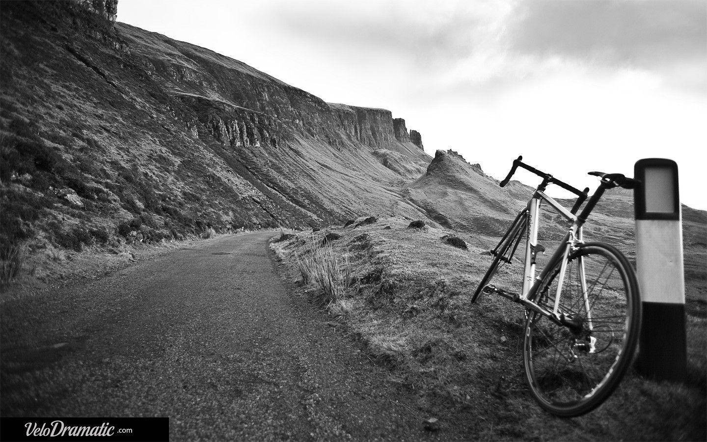 Grayscale Road Bike In Post Background