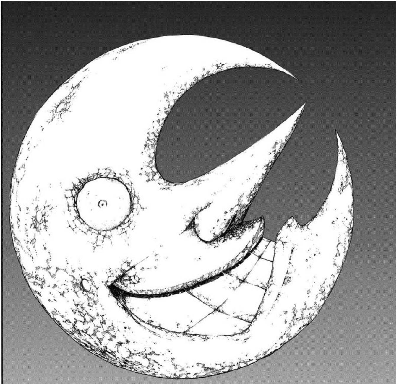 Grayscale Soul Eater Moon Background