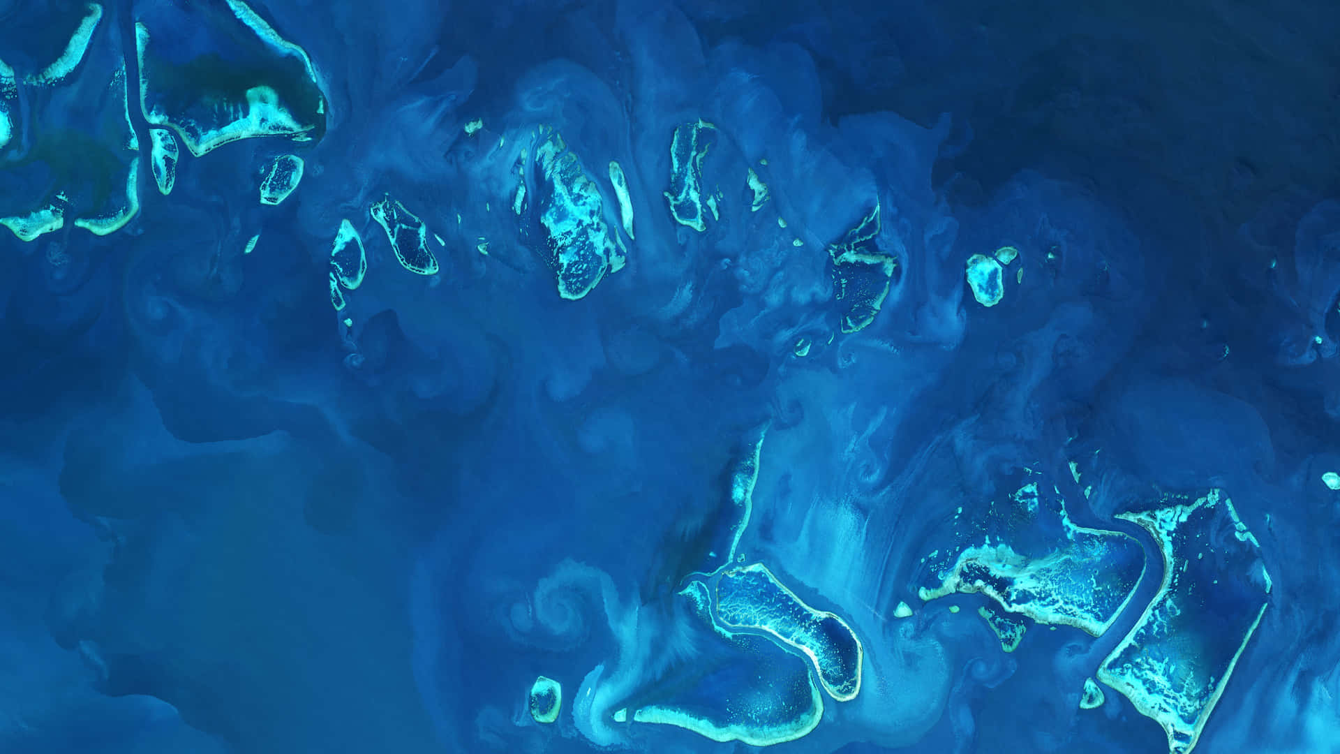 Great Barrier Reef Satellite View Background