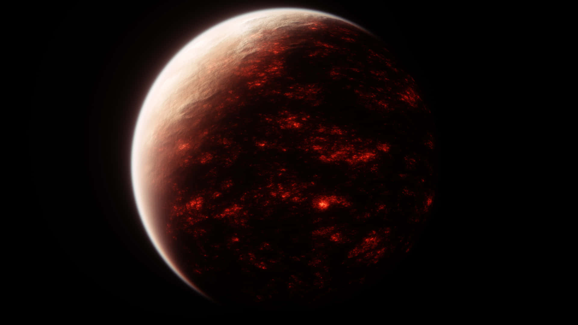 Great Beyond: A Stunning Red Nebula In Outer Space Background